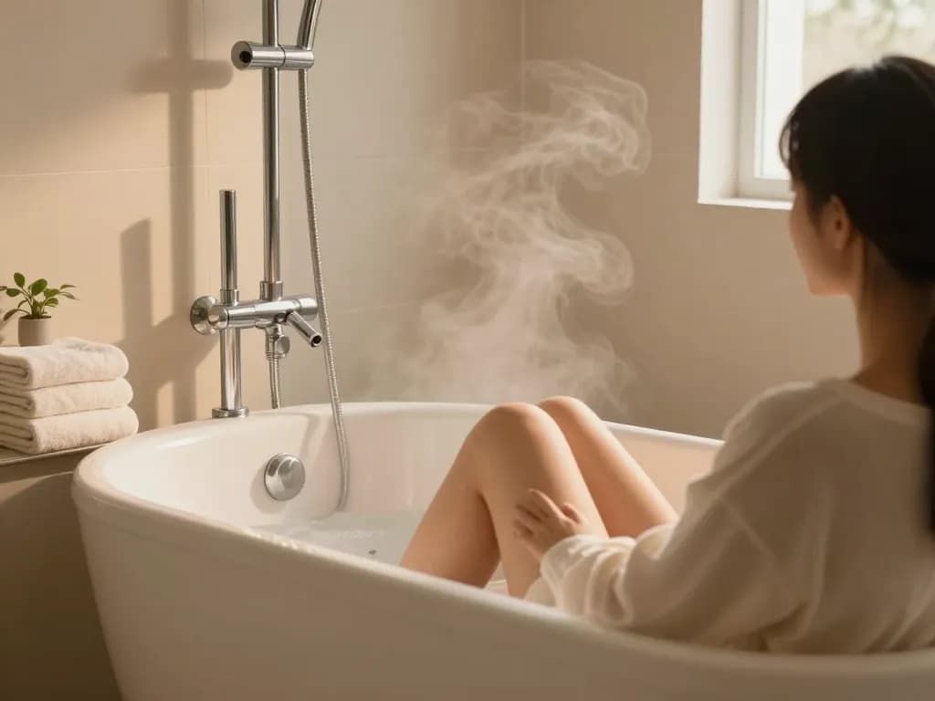 Ontspannen in een zitbad douche combinatie, met de nadruk op comfort en stijl in moderne badkamers.
