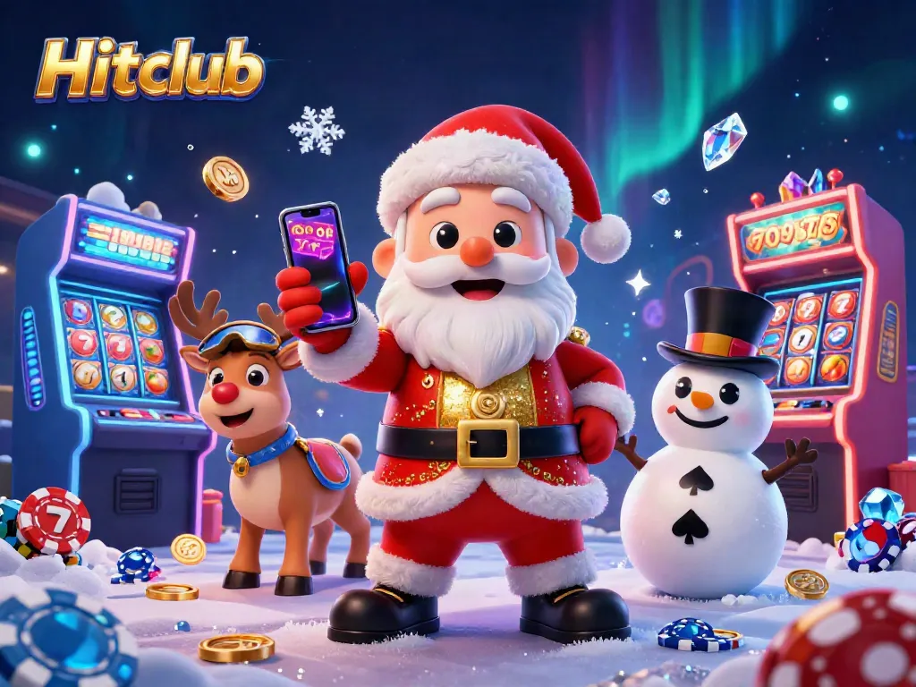 Engage with Hitclub by experiencing festive online casino excitement with Santa and friends.
