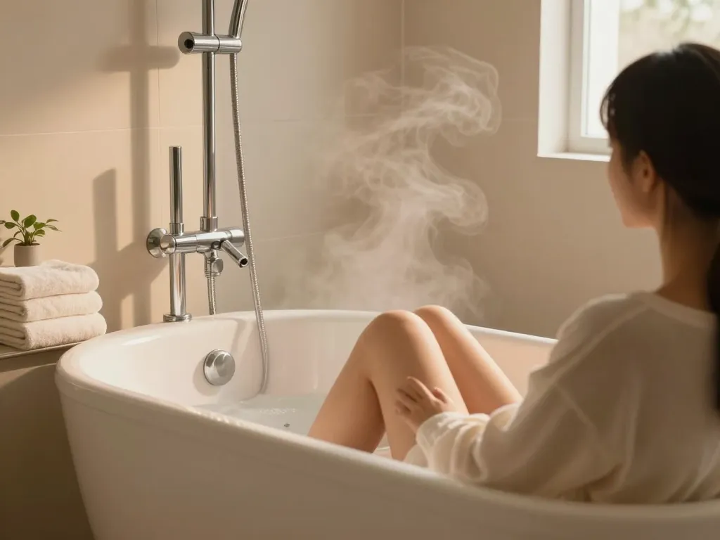 Ontspannen in een zitbad douche combinatie, met de nadruk op comfort en stijl in moderne badkamers.