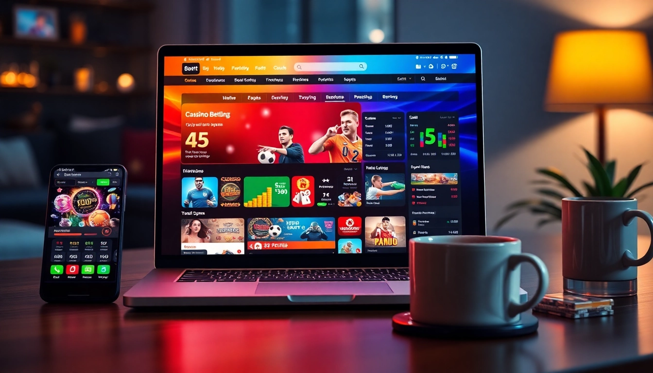 Interactive online betting interface showcasing 8kbettt.co with vibrant design elements.