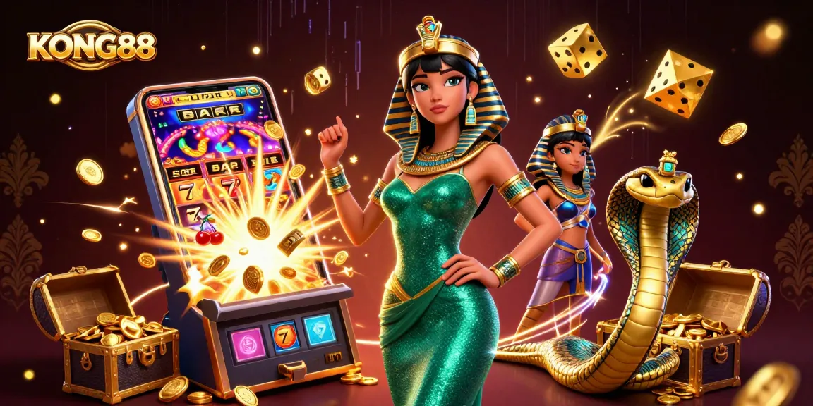 Win big at KONG88 with exciting slots and casino games showcasing vibrant visuals.