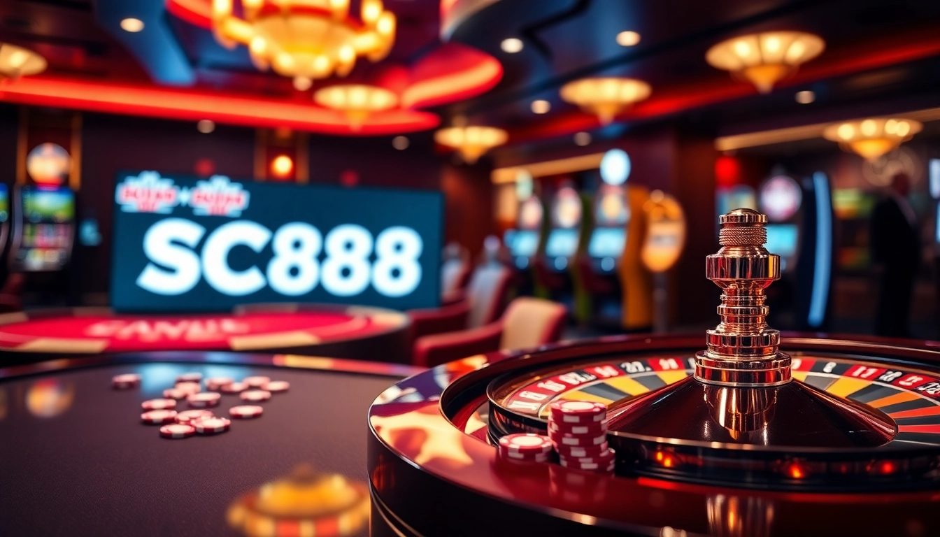 Experience the excitement of https://sc88seo.com/ with engaging roulette and poker gameplay at a luxurious casino.