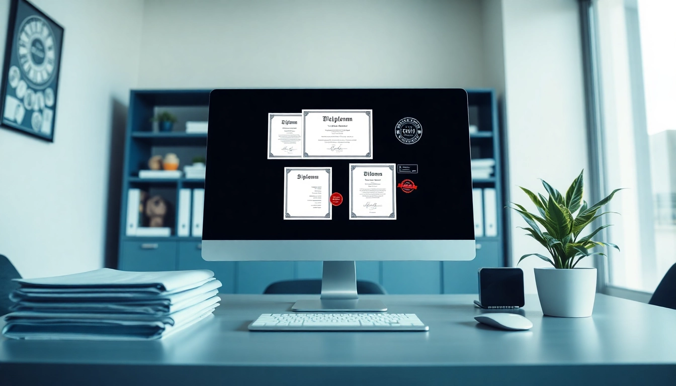 Authentication of berufdiplom certificates in a professional office.