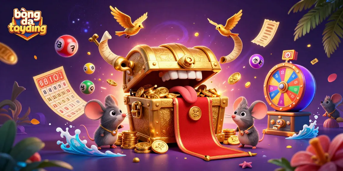 Experience epic bóng đá trực tiếp action with a vibrant 3D illustration of winning elements and excitement.