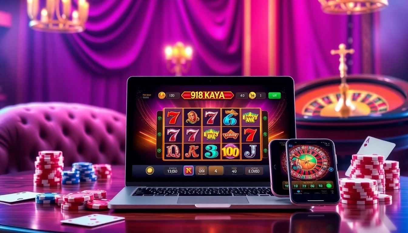 Engaging 918kaya APK gaming experience with online slots and vibrant casino elements.