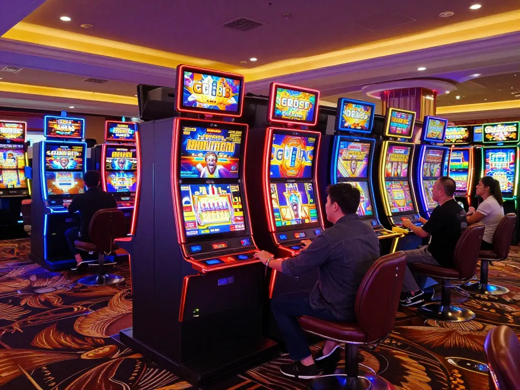 Players enjoying exciting GG88 slot machines with vibrant themes and engaging gameplay.
