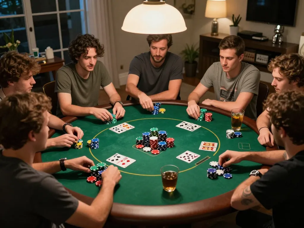 Engage in đá gà trực tiếp wala88 gameplay with friends around a vibrant poker table during a friendly competition.