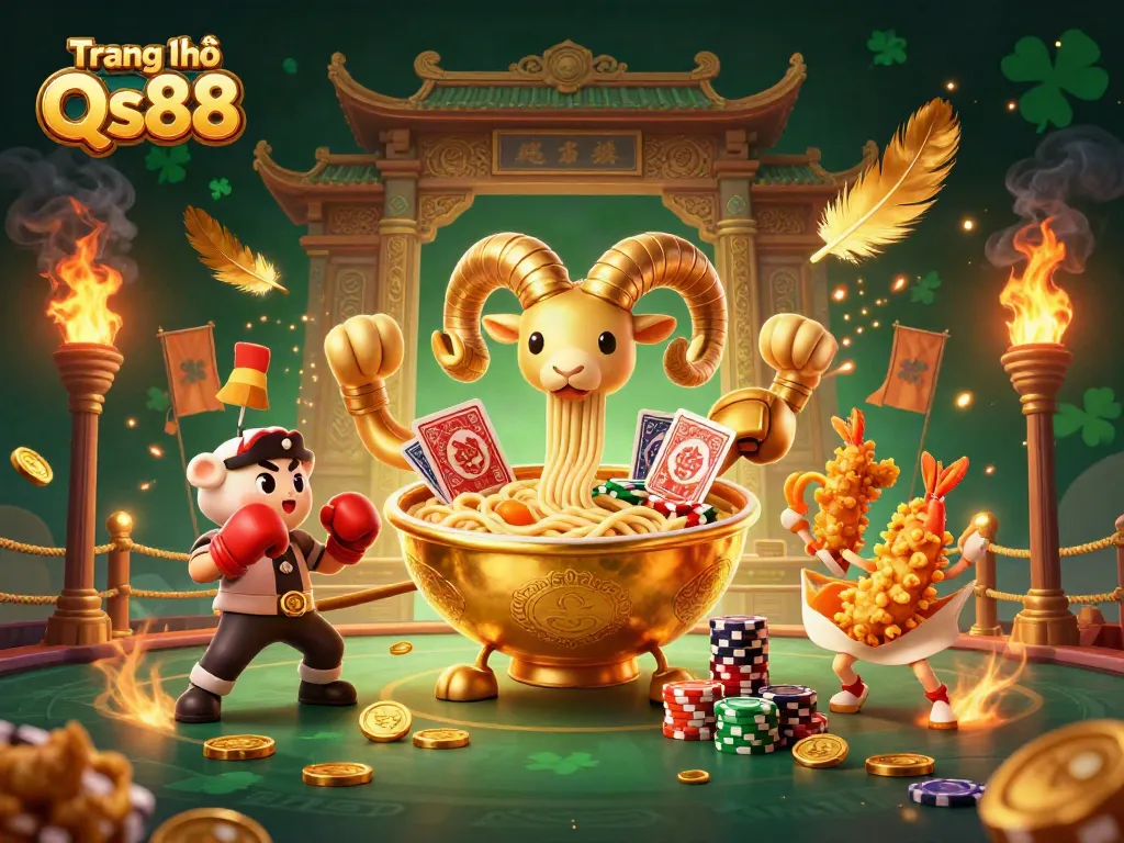Experience the excitement of Trang Chủ Qs88 with dynamic gambling characters and elements.