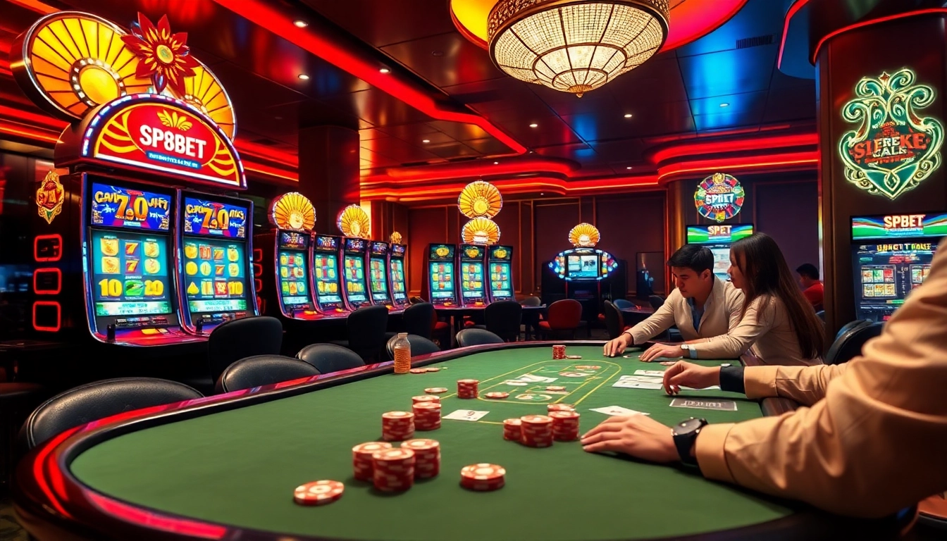 SP8BET players strategizing their next big win at an exciting casino table.