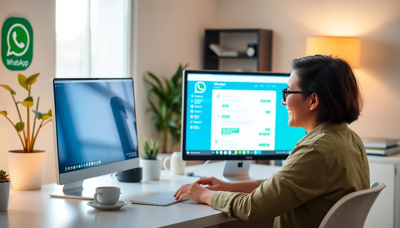 WhatsApp网页版 enhancing productivity in a modern workspace with a user-friendly interface.