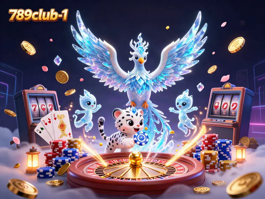 Engage in thrilling gameplay at 789club-1 with shimmering coins and playful ice-themed characters.