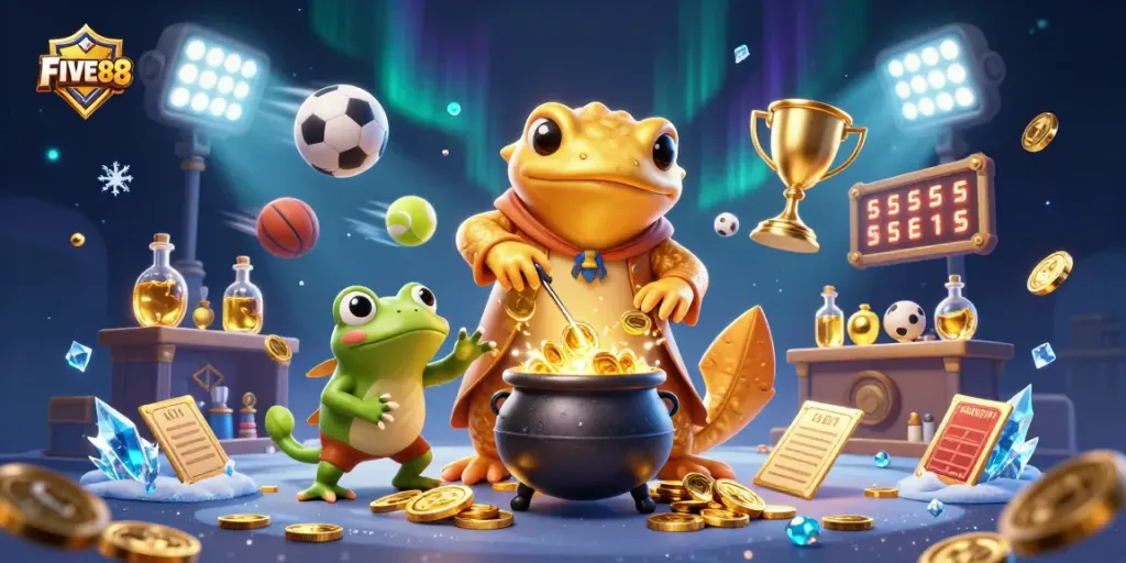 Experience thrilling moments at FIVE88 Casino, where gold coins and sports excitement collide.