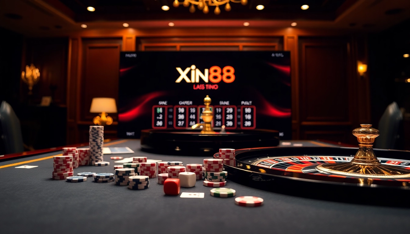 Experience exhilarating gameplay at Xin88 with top-notch casino visuals of poker and roulette.