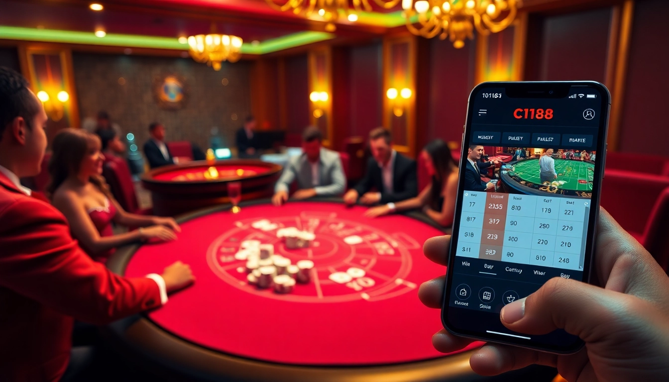 Experience the thrill of C168 with vibrant casino tables and exciting gambling action.