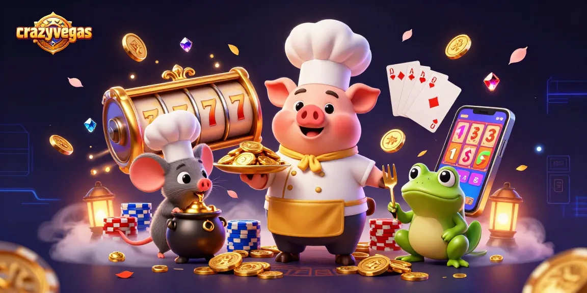 Experience the thrills of crazyvegas with an exciting scene of lucky chefs and golden wins!