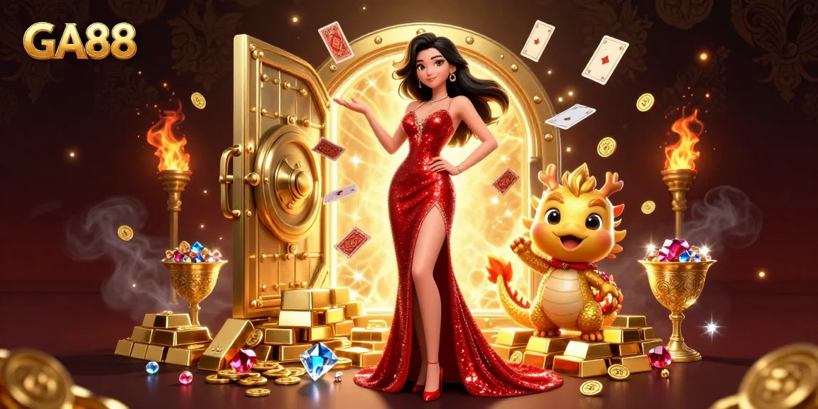 Engage with GA88's glamorous casino experience featuring dynamic elements showcasing jackpot thrills and Asian elegance.