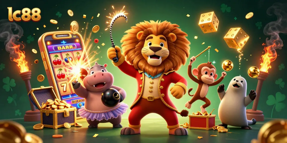 Experience the excitement of lc88 with high-stakes slots amidst vibrant characters and action.