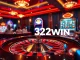 Exciting scene of 32WIN casino with roulette table and vibrant slot machines.