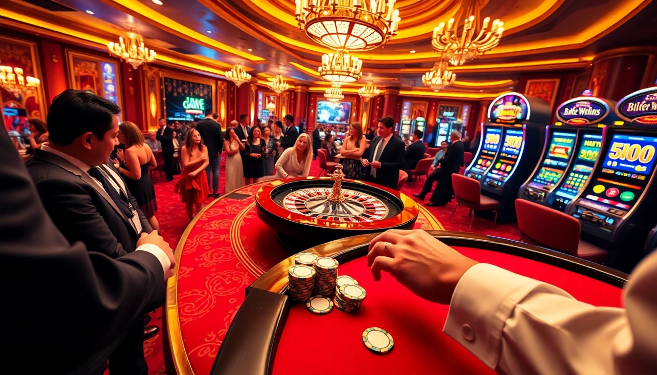 Experience thrilling gameplay at https://33win.free/ with vibrant casino visuals of roulette tables and poker chips.