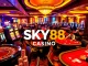 Experience thrilling gameplay at SKY88 Casino with roulette, slot machines, and poker excitement.