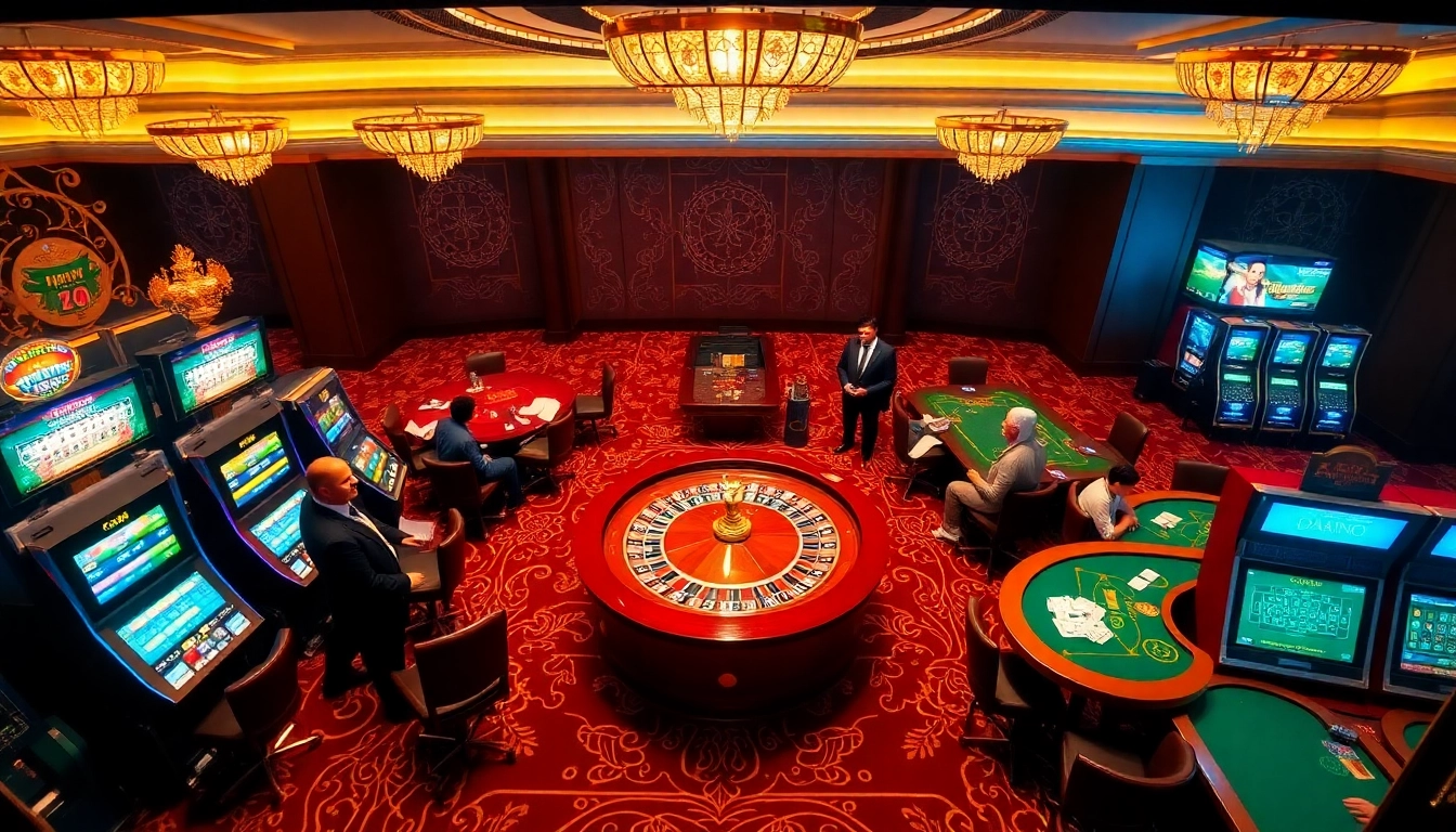 Experience the thrill of winning at DA88 Casino with vibrant slot machines and poker tables.