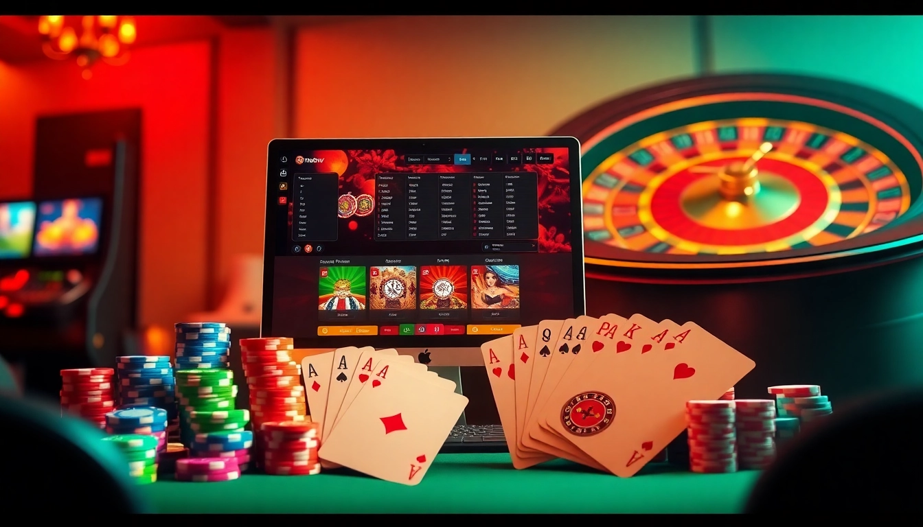 Experience the excitement of online gambling at 888new with a vibrant virtual casino scene.