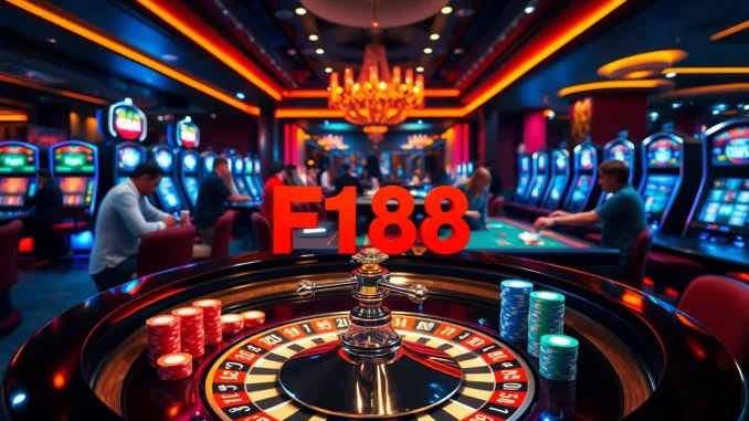 Playing roulette at F168 casino with vibrant poker chips and cards.