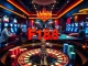 Playing roulette at F168 casino with vibrant poker chips and cards.
