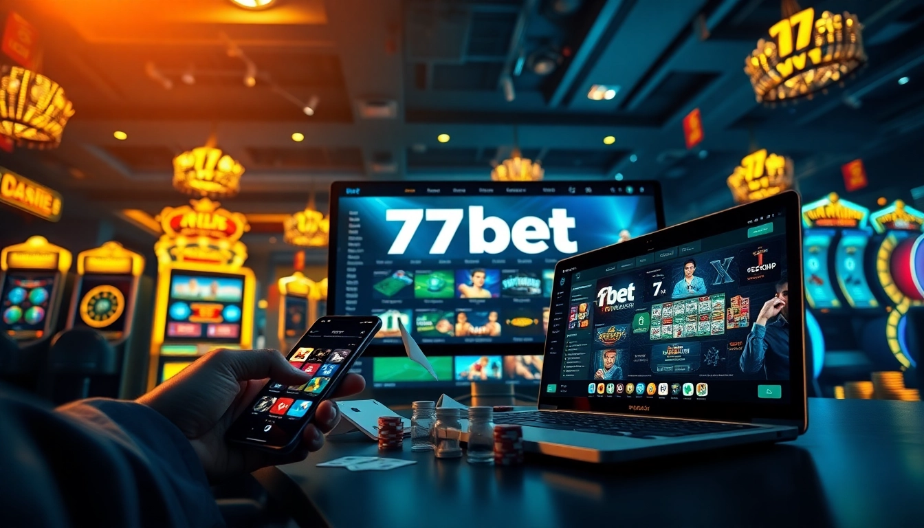 Energetic online betting experience with 77bet showcasing interactive games and a professional atmosphere.