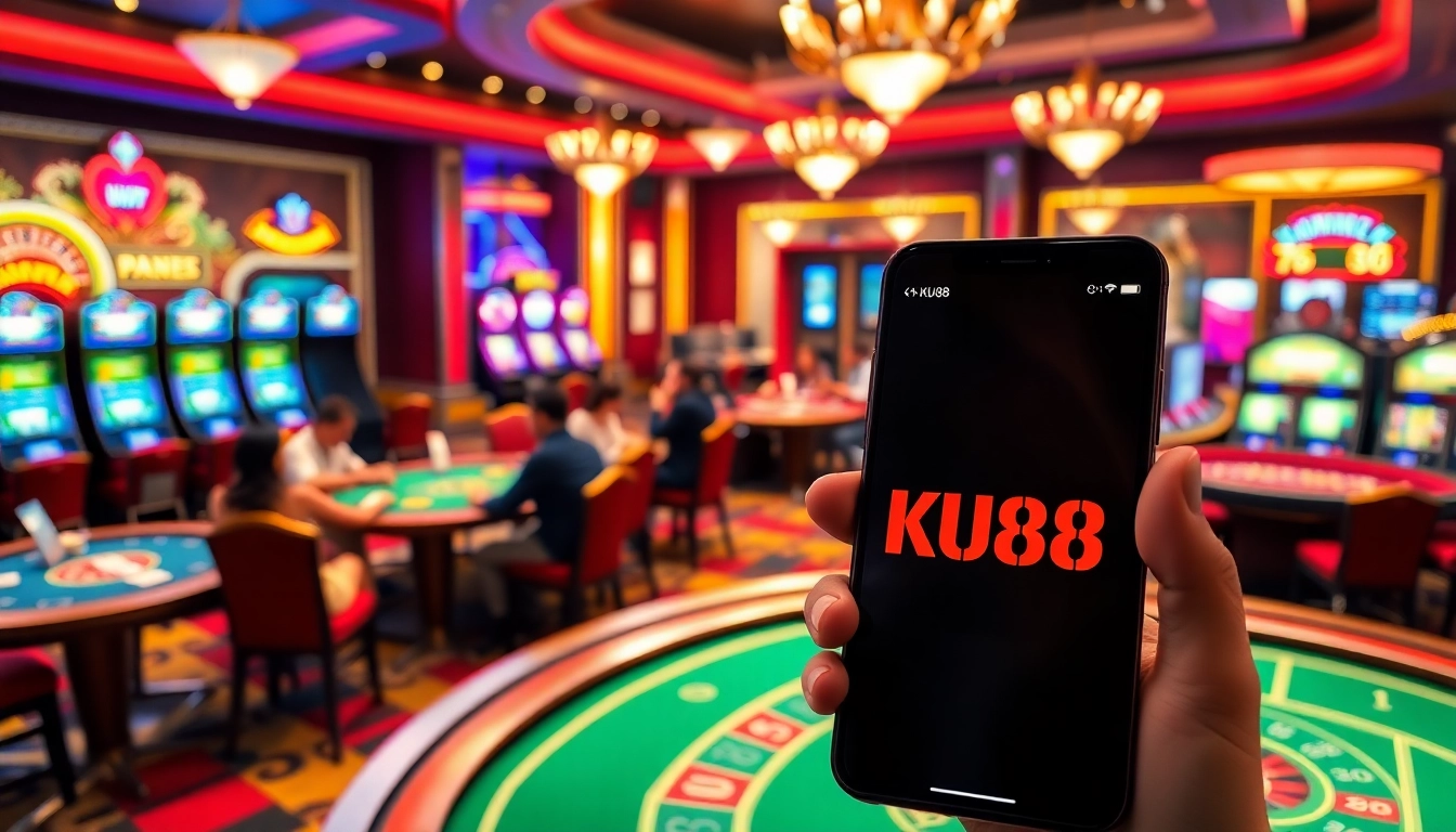 Engaging players at KU88's online casino tables with vibrant gaming experiences.