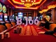 Players engage in thrilling blackjack action at BJ66, surrounded by vibrant casino atmosphere.