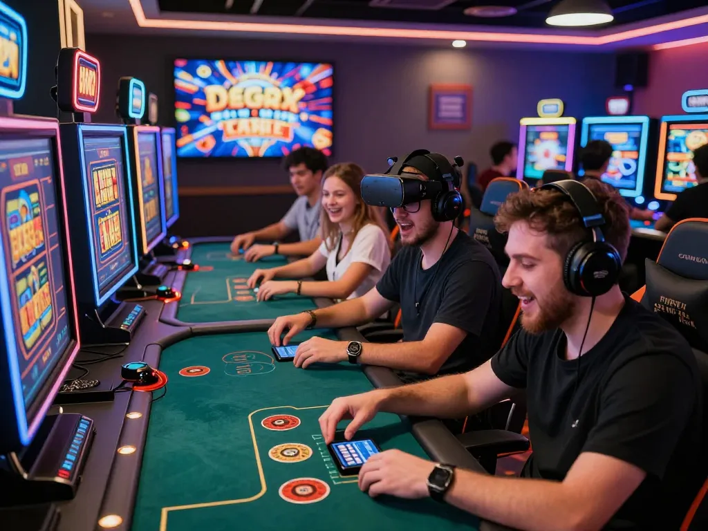 Engaging online gambling experience with diverse players enjoying a nhà cái uy tín.