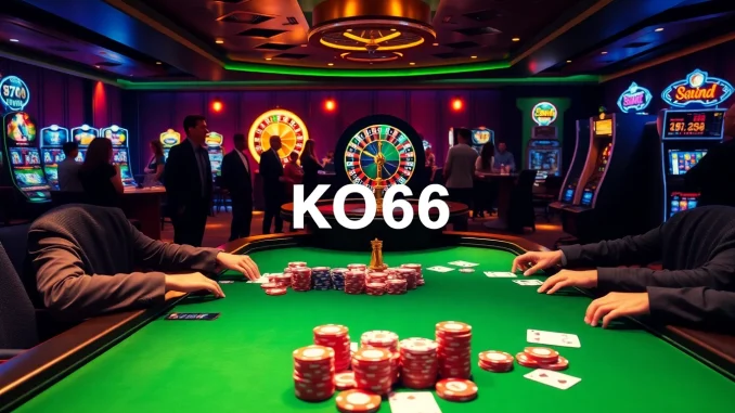 Trải nghiệm trò chơi hấp dẫn tại KO66, với những bàn poker sôi động và sự hồi hộp khổng lồ từ sòng bạc.