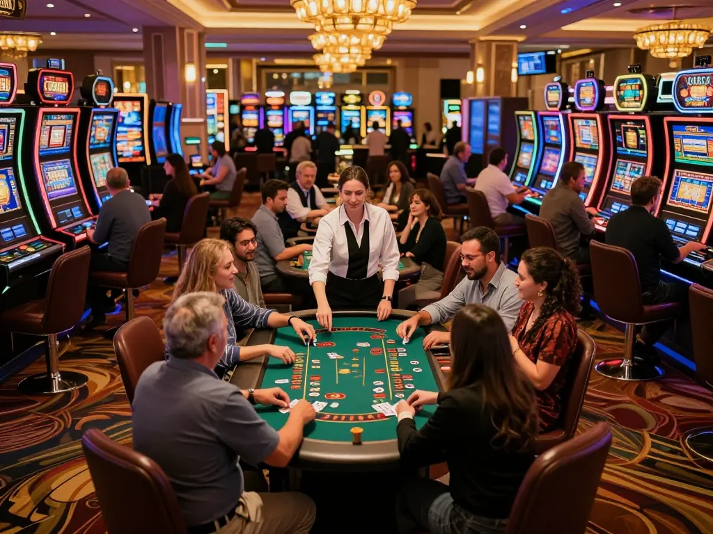 Engaged players enjoying a thrilling blackjack game at CM88 casino.