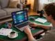 Engaging gameplay on JJun88 online casino platform, showcasing strategic decisions and a cozy setting.