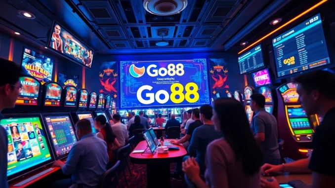 Go88 online gaming environment showcasing diverse players enjoying various games in a vibrant atmosphere.