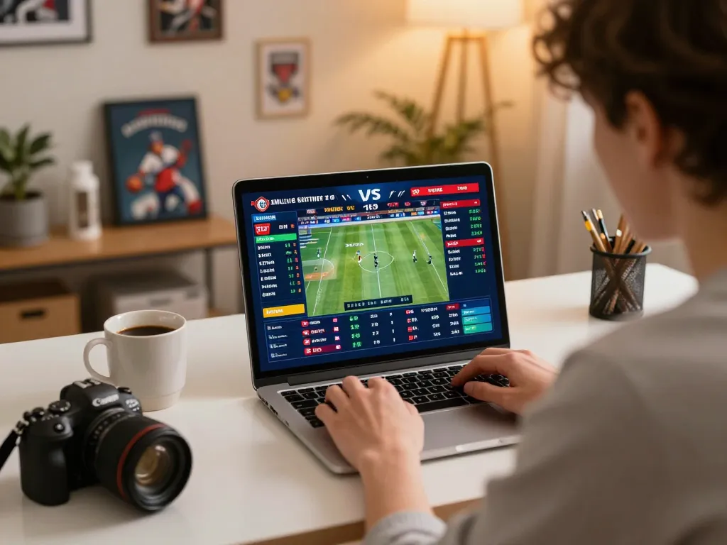 Engaging in live sports betting on 11bet with real-time odds displayed on a laptop screen