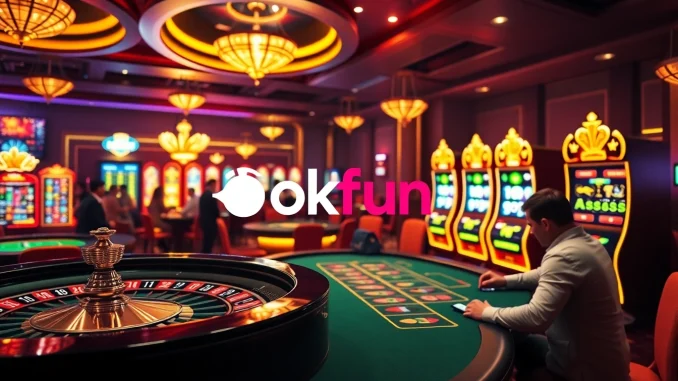 Players enjoying games at nhà cái okfun's vibrant online casino experience.