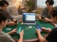 Participants enjoying a poker night utilizing lucky88 free chat for strategic gameplay assistance.