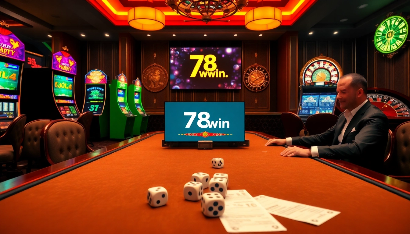 Experience gaming excitement at 78win.dental with high-stakes poker and vibrant slot machines.
