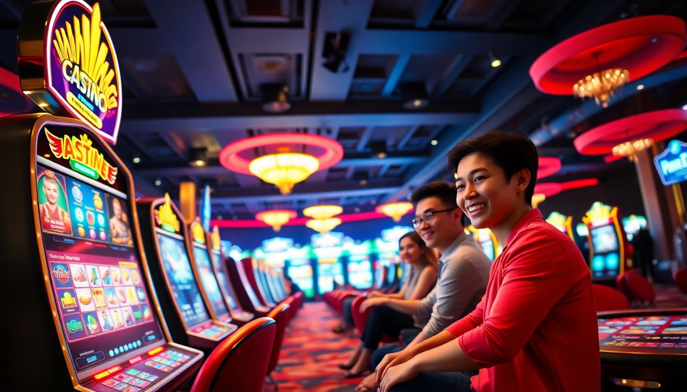 Engaged players enjoying the diverse game offerings at phtaya.ac online casino.