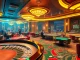 Engaging scene with the hidden wiki theme, showcasing players enjoying poker and roulette at a luxurious casino.