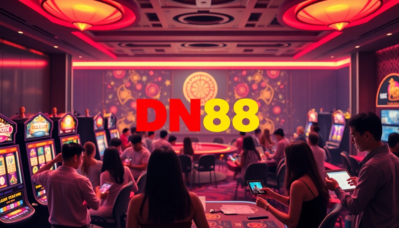 Experience thrilling online gaming at DN88 with vibrant casino settings and diverse players.