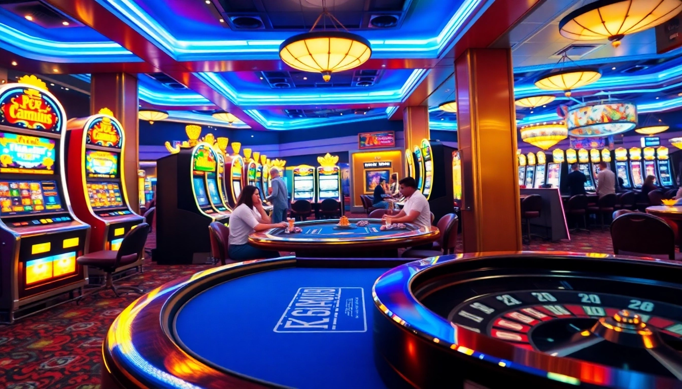 Kuwin players enjoying high-stakes poker with vibrant casino elements.
