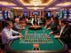 Exciting roulette gameplay at lode88 casino with players betting on a vibrant table.