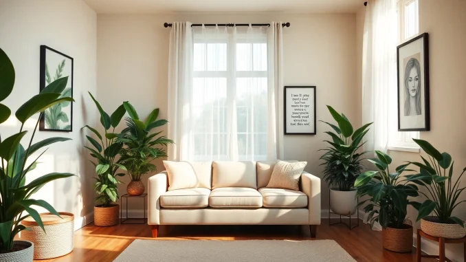 Explore effective mental health tips in a serene therapist's office setting that promotes peace and well-being.