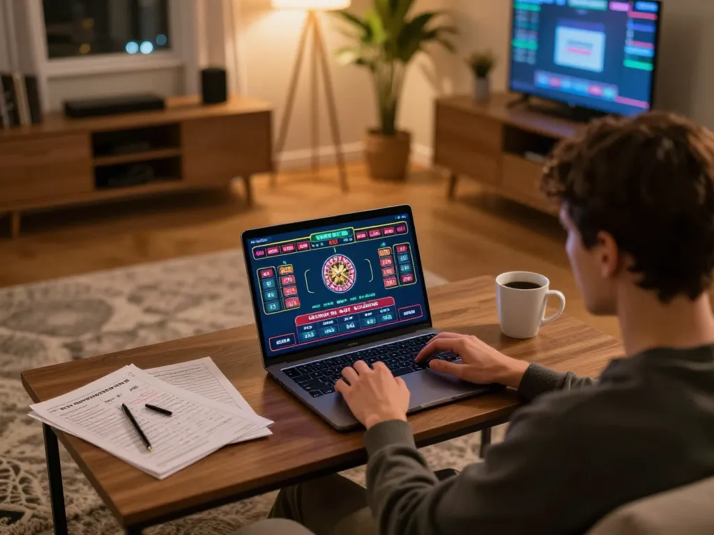 Engaging online gaming session on https://casino555win.com/ with live dealer features and cozy atmosphere
