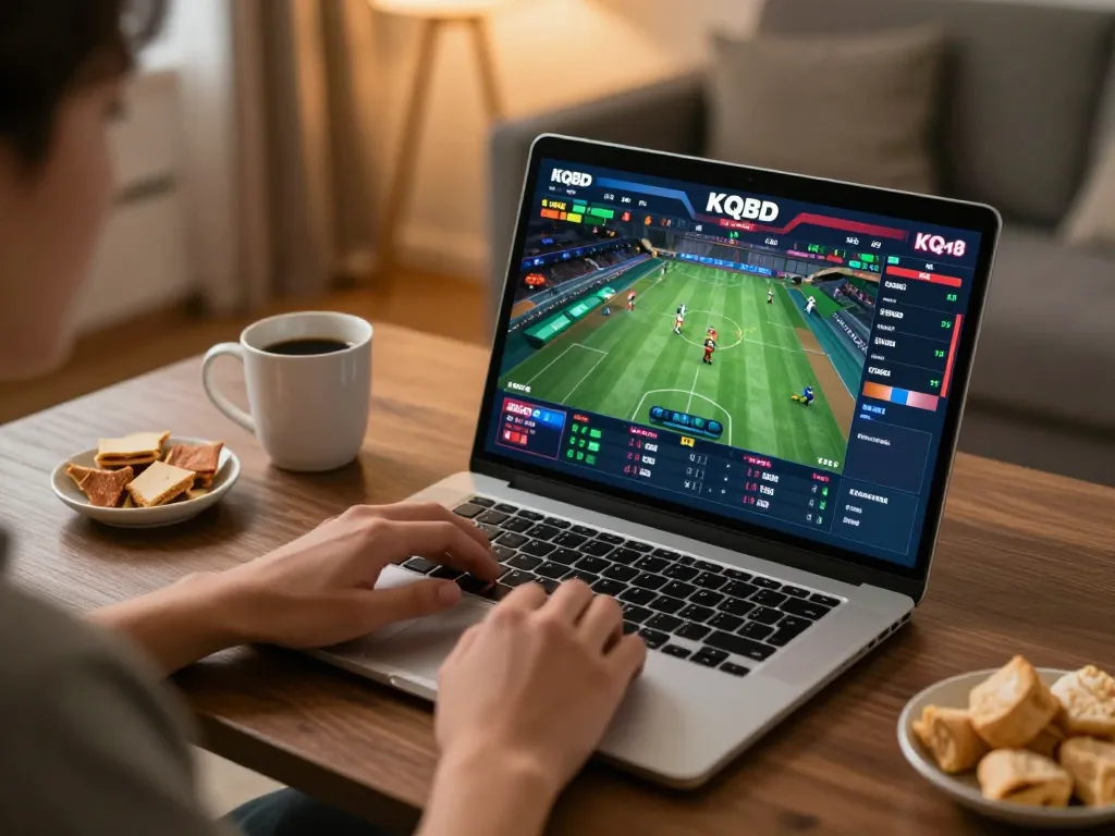 KQBD online sports betting in action on a laptop, showcasing live odds and strategic gameplay.