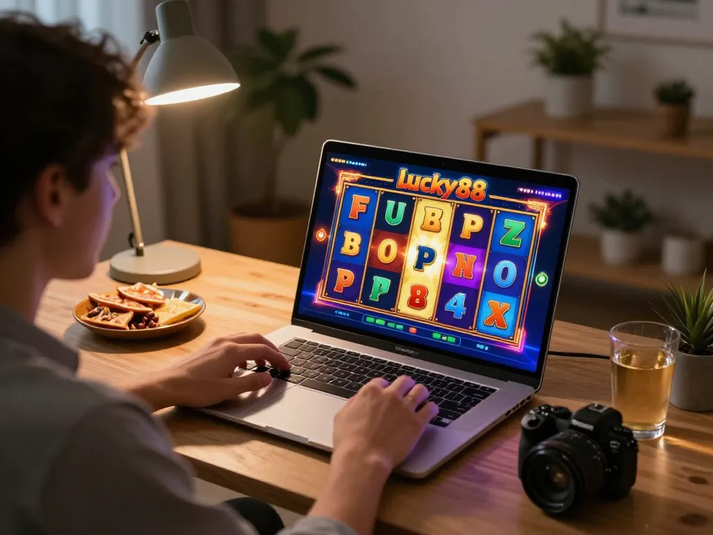 Experience the thrill of winning at lucky88 slots during an exciting home gaming session.