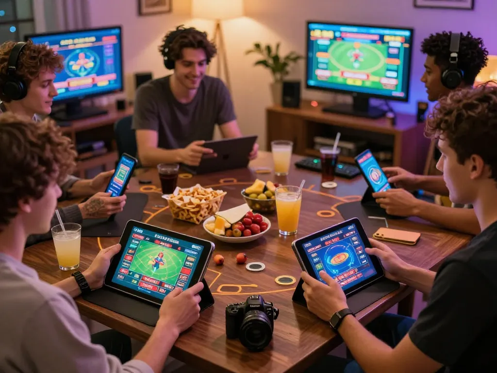Players engaging with OPEN88 online casino games, showcasing a vibrant gaming atmosphere.